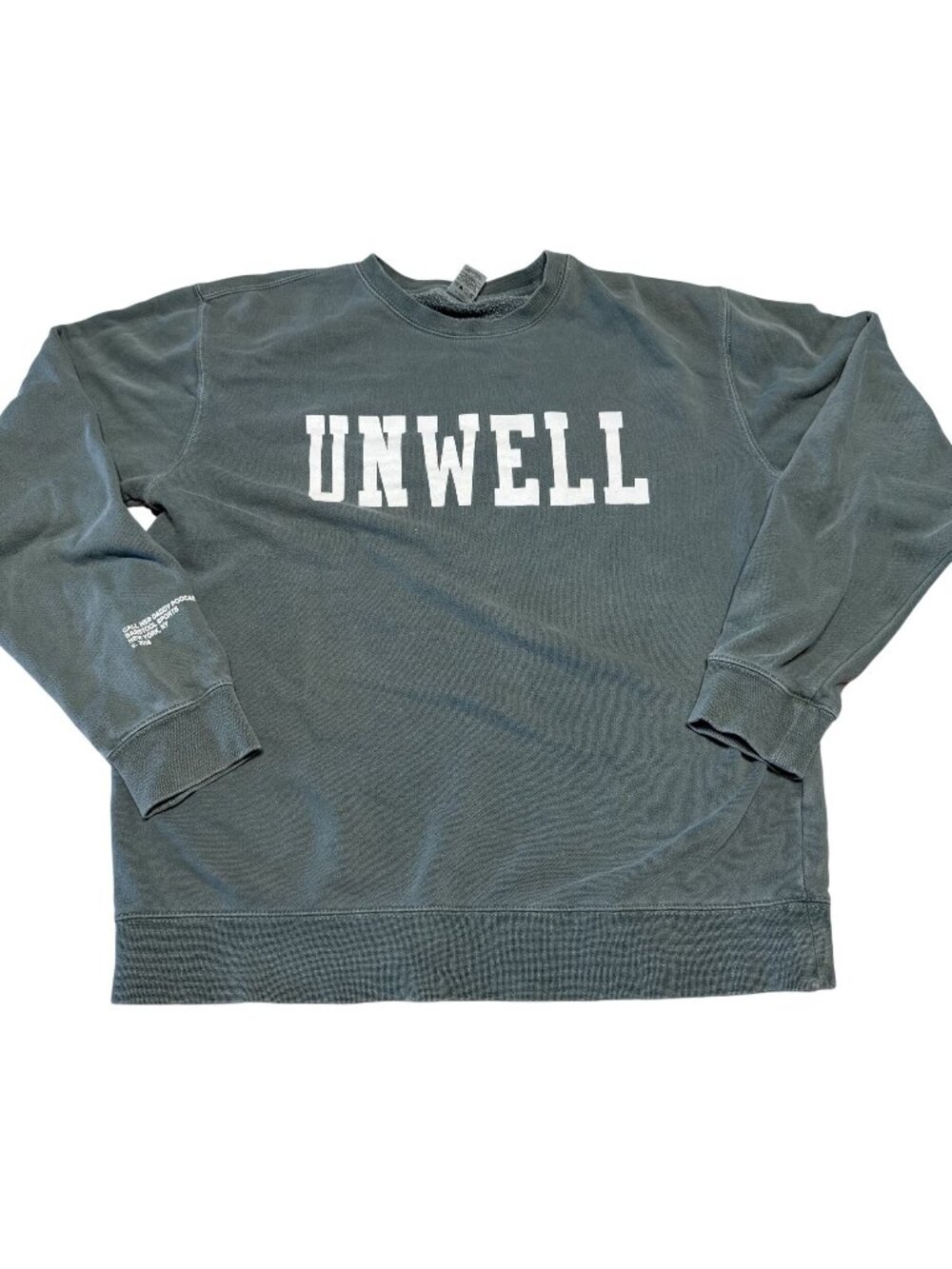 Call Her Daddy Unwell Green Logo Crewneck Sweatshirt Unisex Medium M